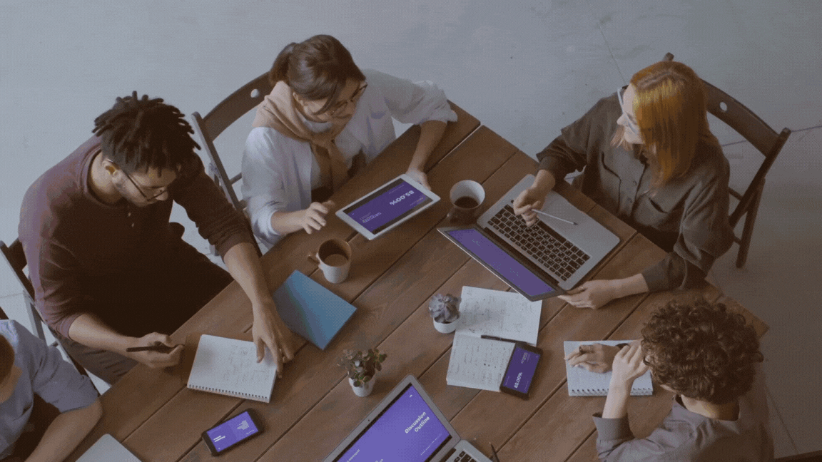 animated background of a diverse group of people collaborating around a table with a title card superimposed. The title reads "Embracing Differences Drives Success" with logos for Island Pitch and Neurodiversity Celebration Week March 13-19, 2023